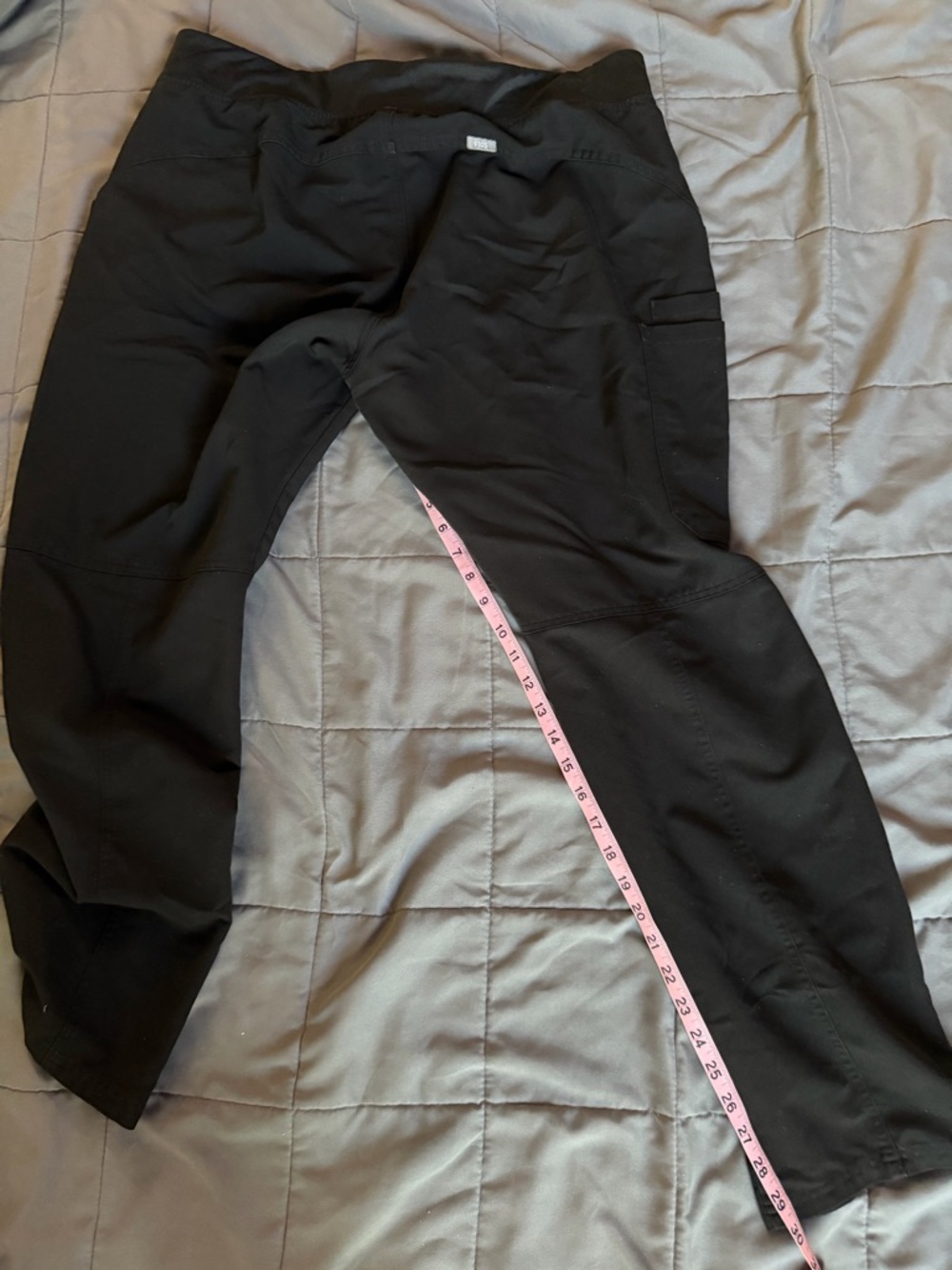 Figs Women's Black Straight-Leg Scrub Pants with White Drawstring - Picture 6 of 7